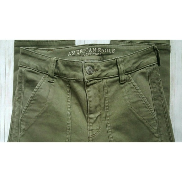 American Eagle Womens 0 R Jegging Next Level Stretch Green Inseam 26 L 35 - Picture 4 of 6